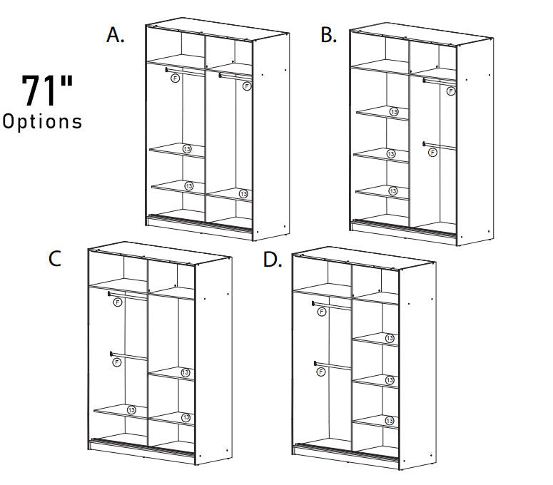 Lisbon Stylish Sliding Door Armoire for Your Bedroom