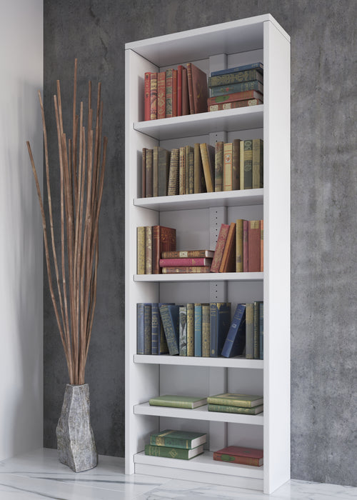 Modern Classic Bookcase 85" H , Door & Doorless, in White, Venge, Mahogany