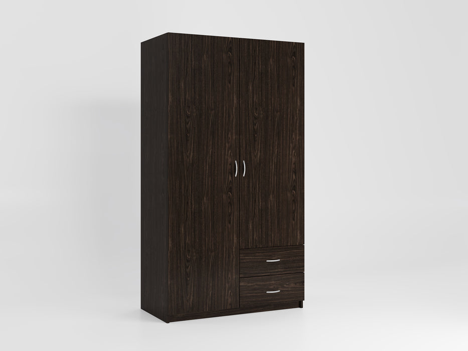 Enzo 2-Door Armoire | Mirror Inside | 36" W | 2 Drawers| Multiple Colors