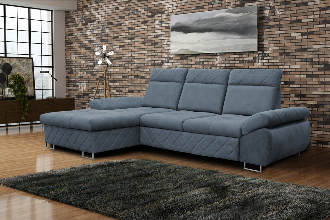 Selly Mini | 110" W | L-Shape | Backrest Adjustable | Sectional Sofa | for Your Living Room