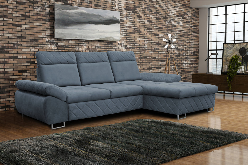 Selly Mini | 110" W | L-Shape | Backrest Adjustable | Sectional Sofa | for Your Living Room