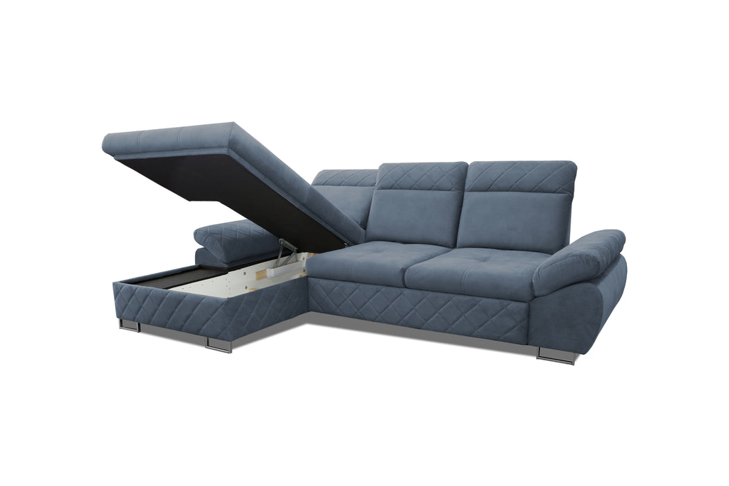 Selly Mini | 110" W | L-Shape | Backrest Adjustable | Sectional Sofa | for Your Living Room