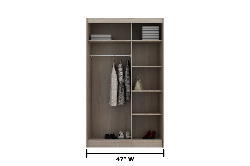 Bonnie 3-Door Armoire for Your Bedroom in Gray, Black, Wenge, White Colors