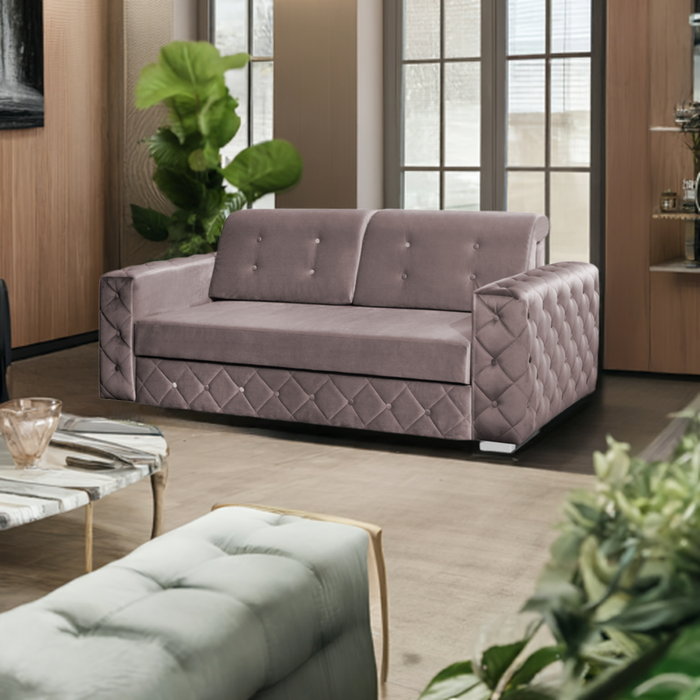 Karmen Queen Size Pull-Out Loveseat Sofa