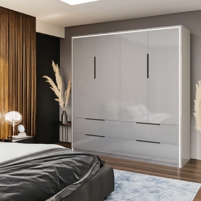 Modo Bi-Fold Gloss Door with LED Light Closet