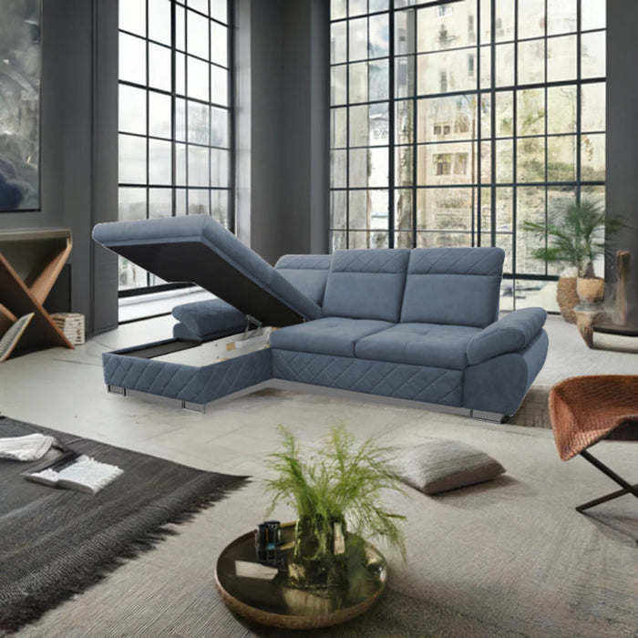 Selly Mini | 110" W | L-Shape | Backrest Adjustable | Sectional Sofa | for Your Living Room