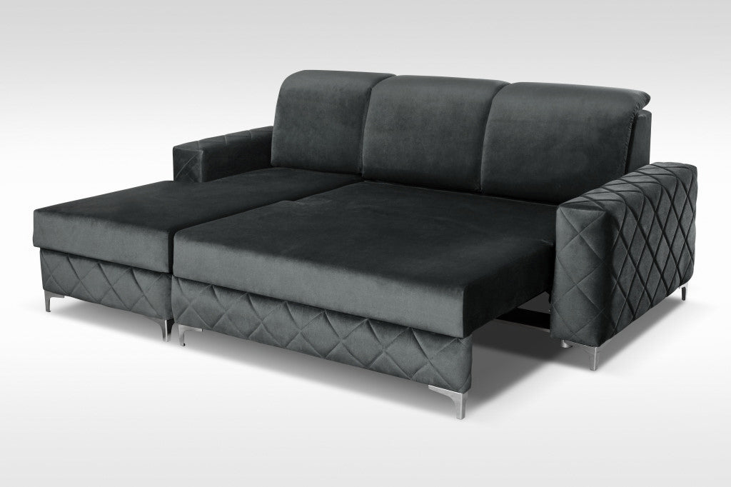 93" Sectional | Alfredo | Luxurious | Plush Upholstered | Convertible