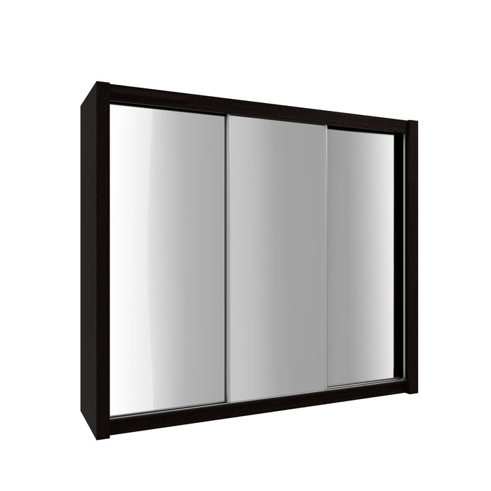 Chico Armoire Mirror Sliding Door Closet Solution in Gray, Black, Wenge, White Colors