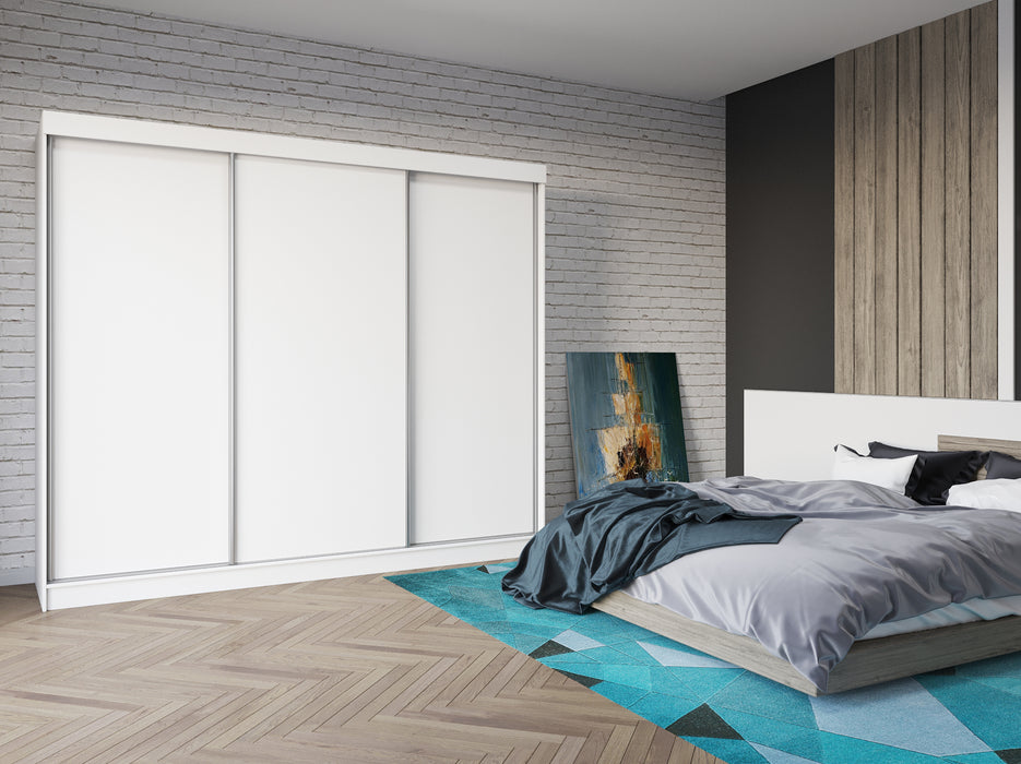 Classic Sliding Door Wardrobe for Your Bedroom Storage Needs in Gray, Black, Wenge, White Colors