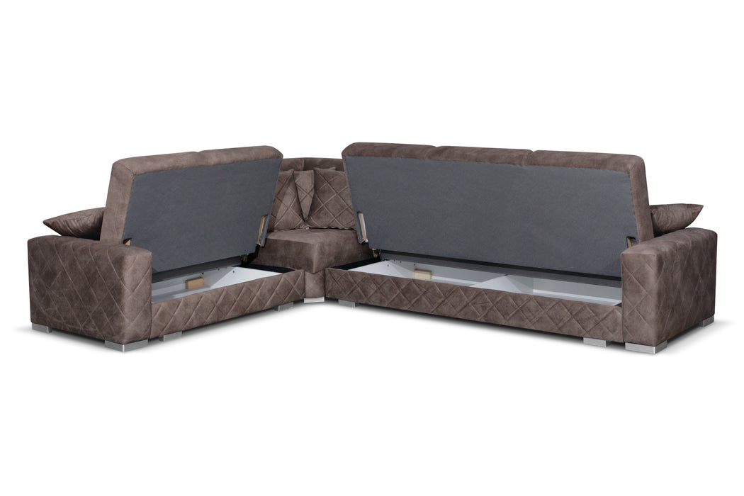 Norman Corner Sofa Microfiber X-Shape Motif Adds a Modern Touch to Your Home Décor