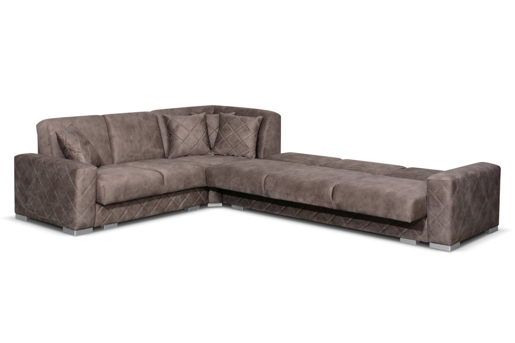 Norman Corner Sofa Microfiber X-Shape Motif Adds a Modern Touch to Your Home Décor