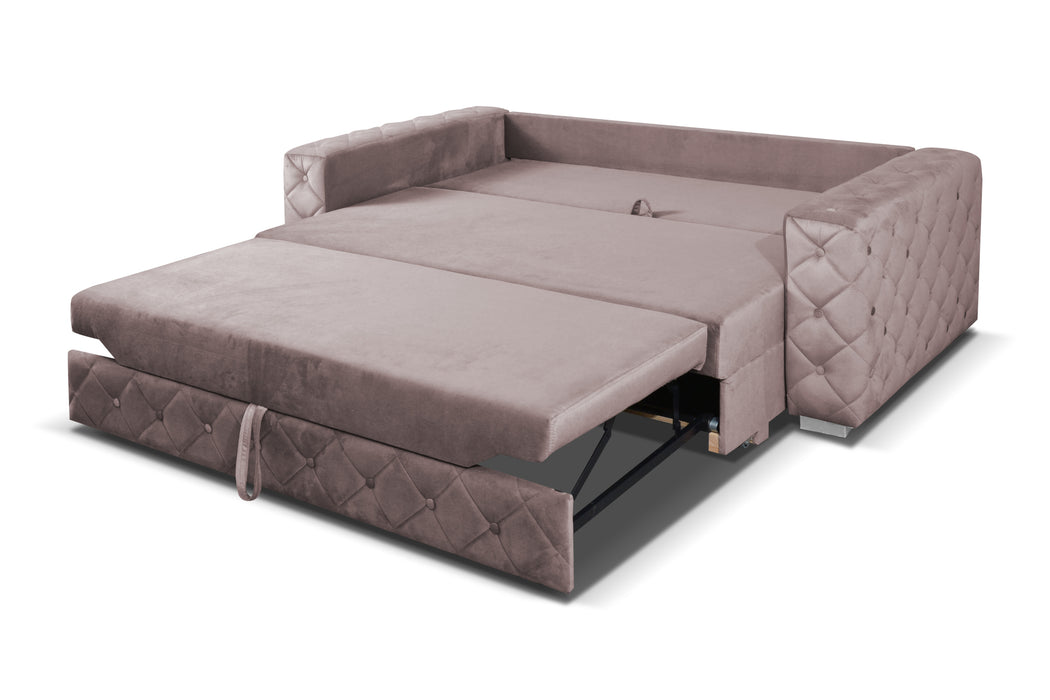 Karmen Queen Size Pull-Out Loveseat Sofa