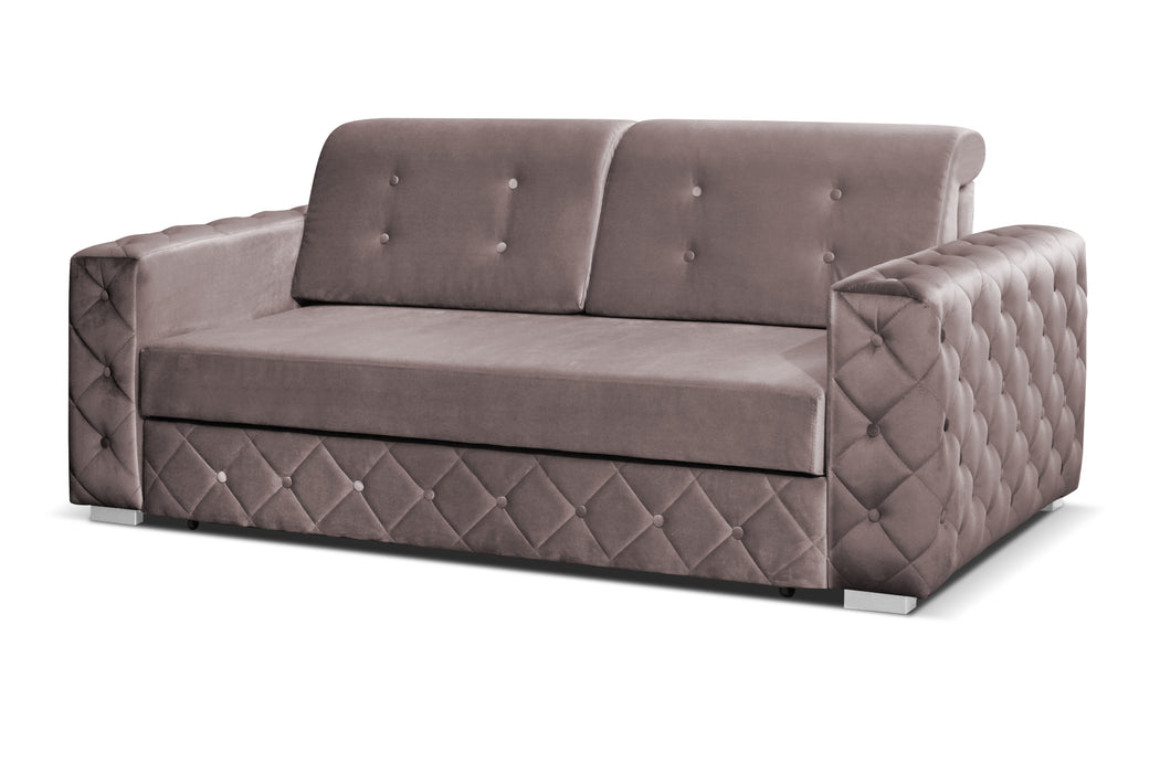Karmen Queen Size Pull-Out Loveseat Sofa