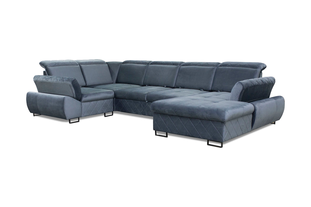 "The Selly" | 136" Wide | Corner Sectional Sofa | Adjustable Backrest, Sofa Bed | Storage