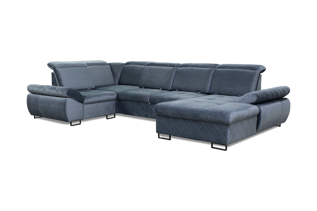 "The Selly" 136" Wide Corner Sectional Sofa with Adjustable Backrest, Sofa Bed and Storage